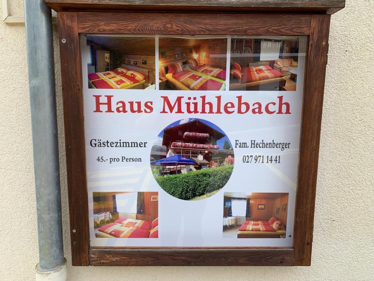 Hotel Haus Muehlebach Ernen Екстер'єр фото
